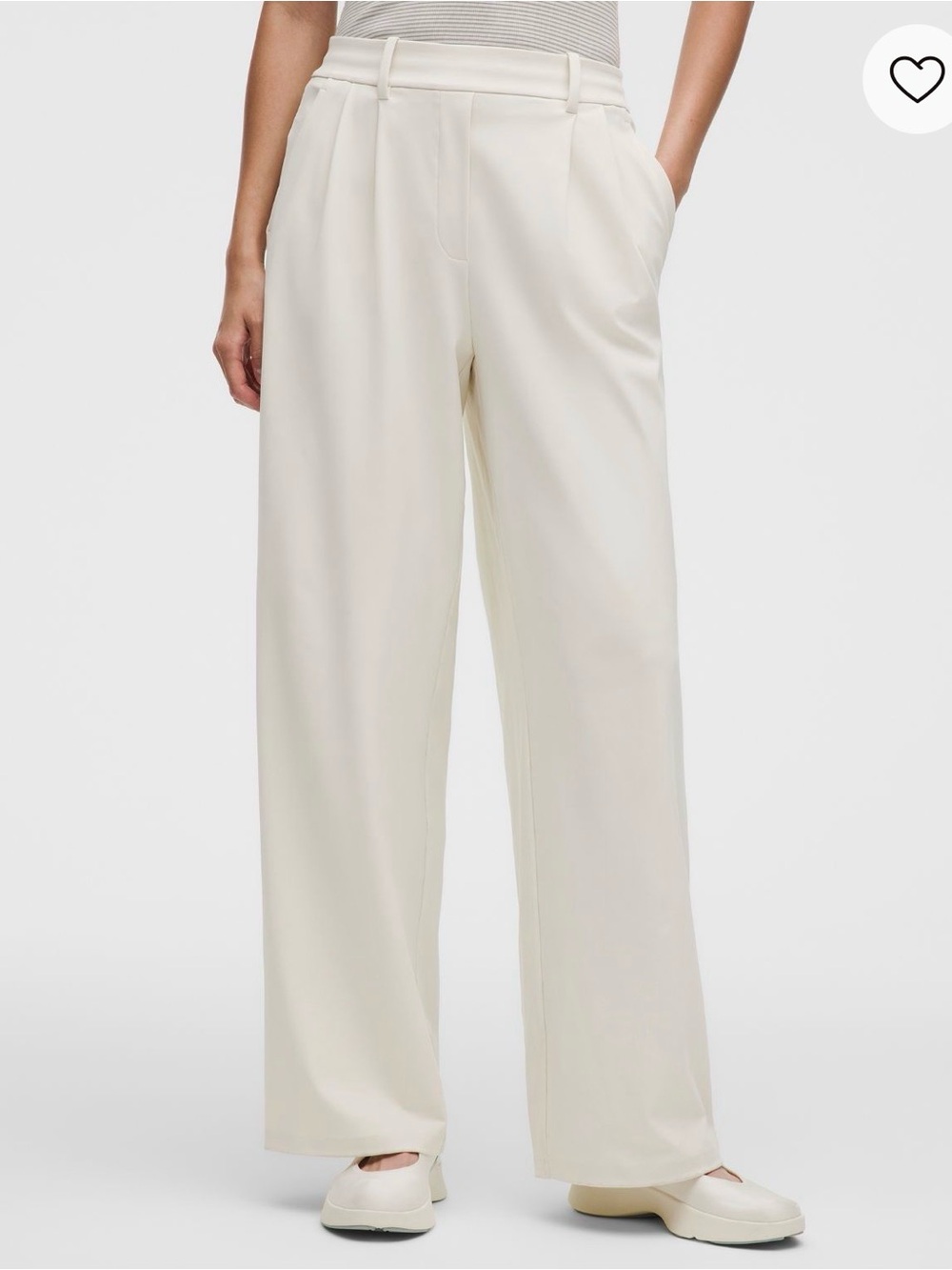 lululemon Daydrift Wide-Leg High-Rise Cream Trousers